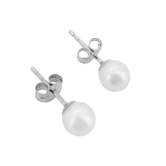 Perlen Ohrstecker Weissgold 3-3.5 mm für Damen - GPW-335