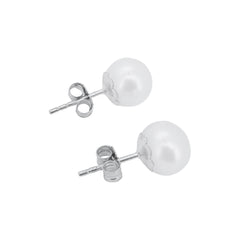 Perlen Ohrstecker Weissgold 6-6.5 mm für Damen - GPW-665