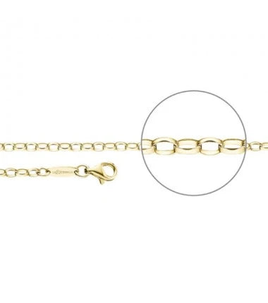 Der Kettenmacher Ankerkette Oval Vergoldet - Gold Kette - A1
