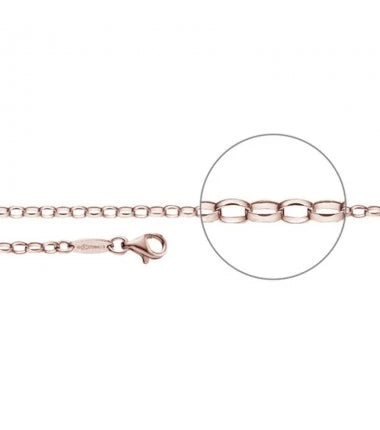 Der Kettenmacher Ankerkette Oval Vergoldet -Rotgold Kette - A1