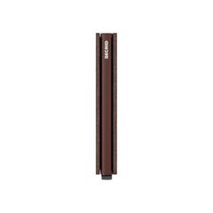 Secrid Slimwallet Saffiano Brown mit Gravur - SSa-Brown