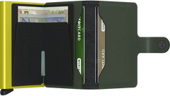 Secrid Miniwallet MATTE GREEN & LIME mit Gravur - MM-Green & Lime