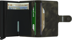 Secrid Miniwallet VINTAGE OLIVE-BLACK mit Gravur - MV-Olive-Black