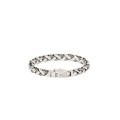 Buddha to Buddha Herrenarmband George Texture Silber