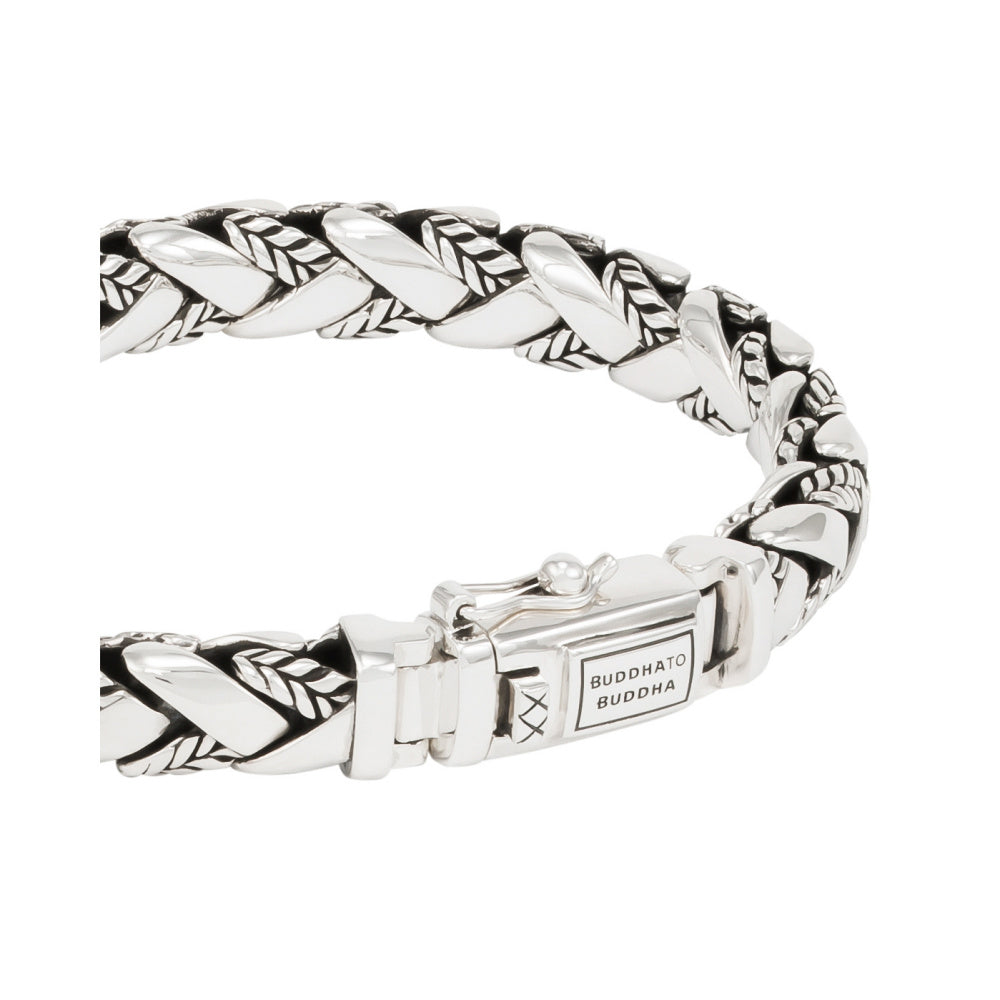 Buddha to Buddha Herrenarmband George Texture Silber, 21 cm