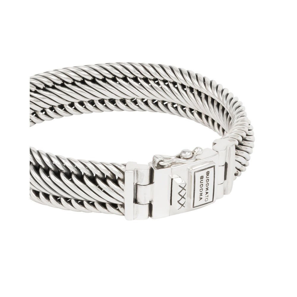 Buddha to Buddha Herrenarmband Edwin Small Silber 23cm