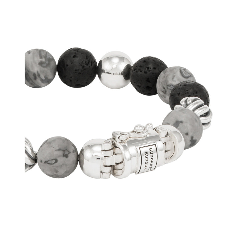 Buddha to Buddha Perlenarmband Spirit Bead Grau