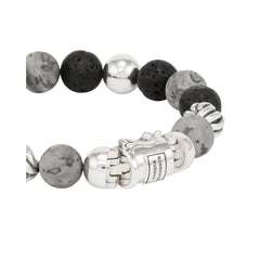 Buddha to Buddha Perlenarmband Spirit Bead Grau 21cm