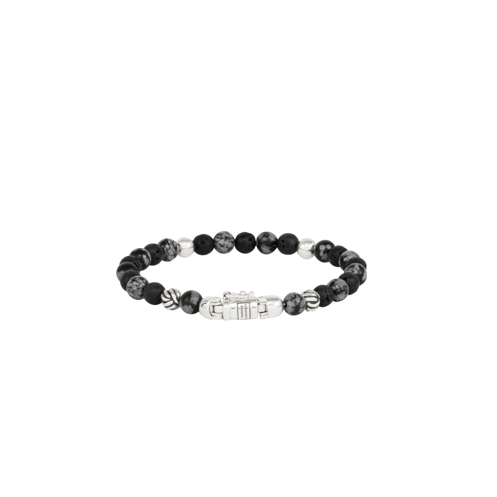 Buddha to Buddha Herren Armband Spirit Bead Grau