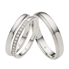 Rauschmayer Trauringe Individual Love 3D Triset mit 20 Brillanten - 02017