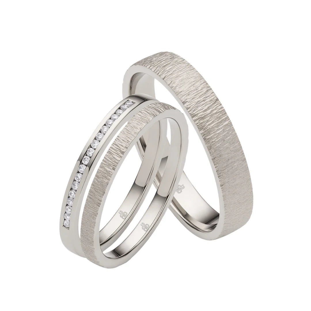 Rauschmayer Individual Love Triset Trauringe mit 18 Brillanten - 02025