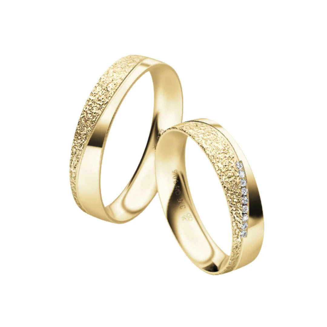 Rauschmayer Trauringe First Individuell Love mit 9 Brillanten - 04029- 3D