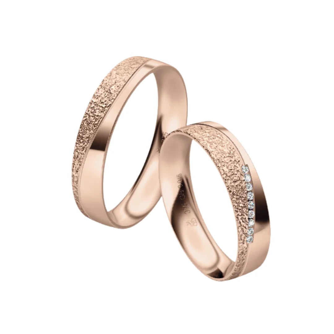 Rauschmayer Trauringe First Individuell Love mit 9 Brillanten - 04029- 3D