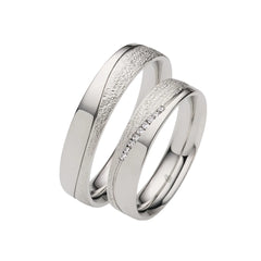 Rauschmayer Trauringe First Individuell Love mit 9 Brillanten - 04029- 3D