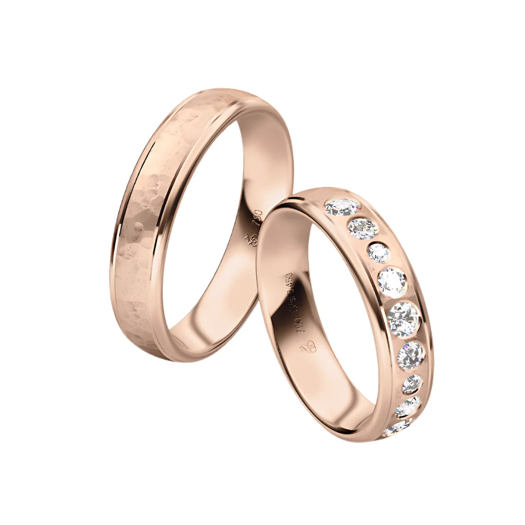 Rauschmayer Trauringe First Individuell Love mit 9 Brillanten - 05014 - 3D
