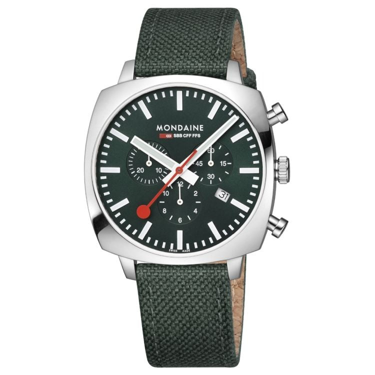 Mondaine Cushion Chrono Herrenuhr - MSL.41460.LF.SET