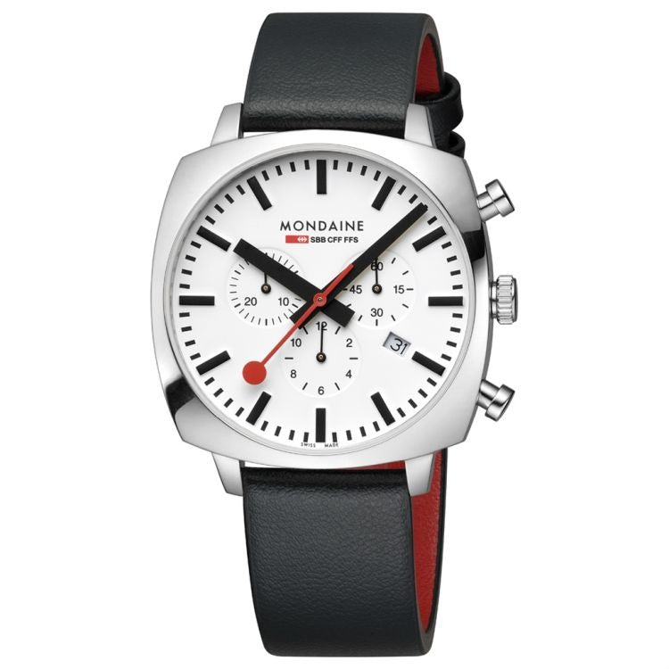 Mondaine Cushion Chrono Herrenuhr - MSL.41410.LBV.SET