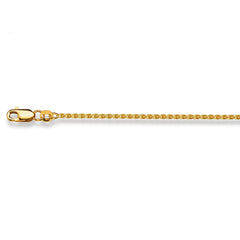 Collier tressé en or 18 carats -750 en or jaune 40 cm - 50 cm x 1,6 mm 