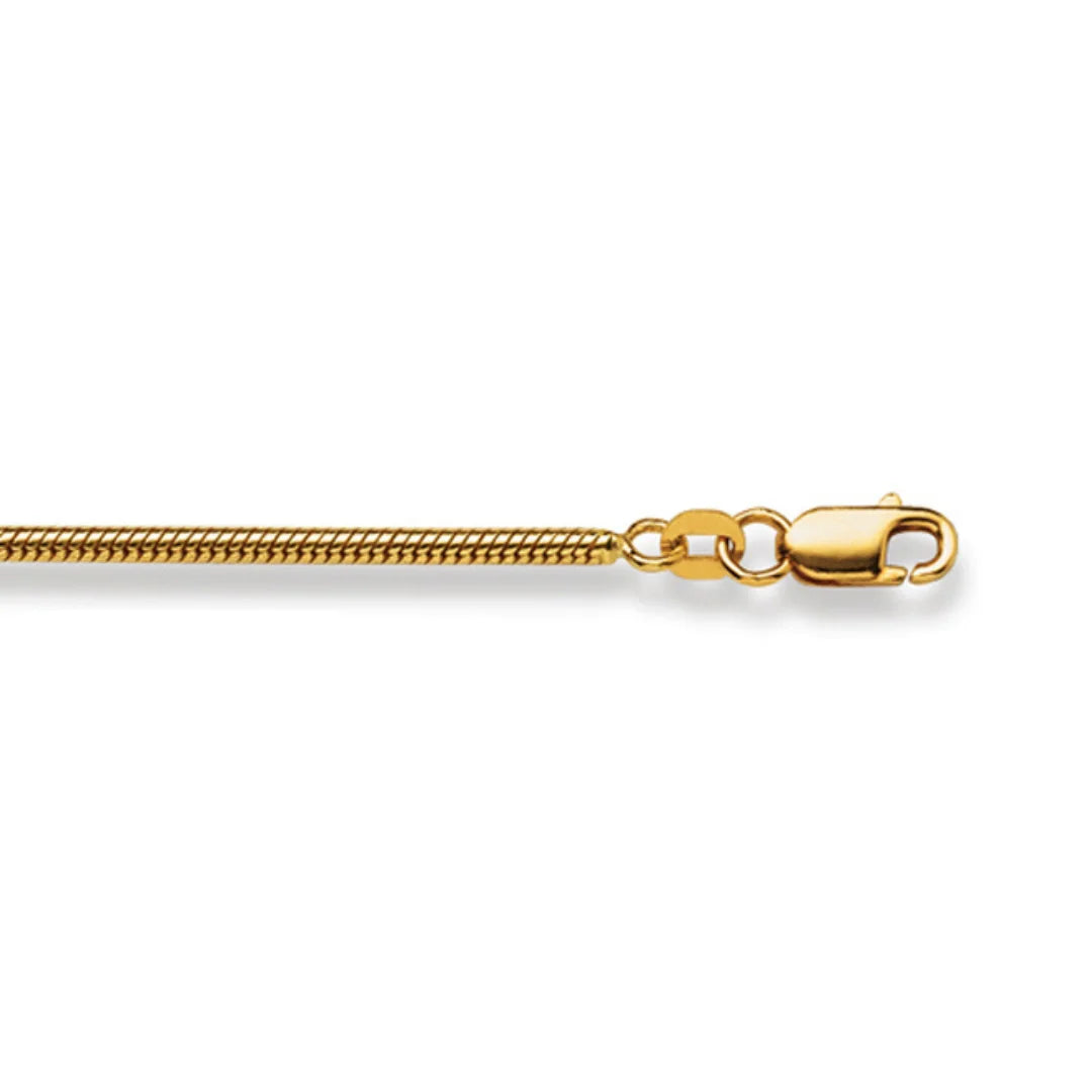 Schlangenhalskette 18 Karat Gold - 750 in Gelbgold 40 cm - 55 cm x 2 mm