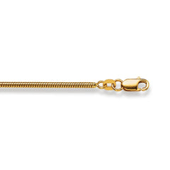 Schlangenhalskette 18 Karat Gold - 750 in Gelbgold 40 cm - 55 cm x 2 mm