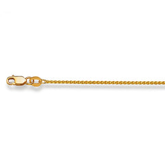 Collier tressé en or 18 carats -750 en or jaune 38 cm - 50 cm x 1,1 mm 