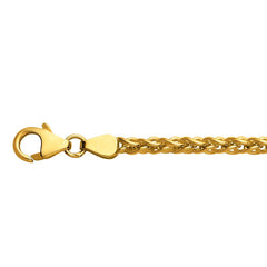 Collier tressé en or 18 carats -750 en or jaune 42 cm - 50 cm x 3,4 mm 