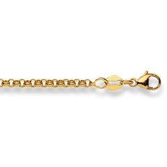 Collier pois or 18 carats -750 en or jaune 40 cm - 55 cm x 2,3 mm 