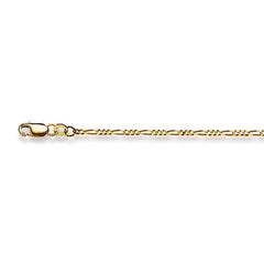Figarohalskette 18 Karat Gold  -750 in Gelbgold 38 cm - 55 cm x 1.8 mm