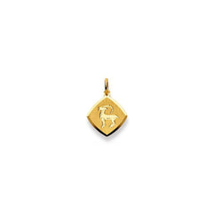 Steinbock Sternzeichen Anhänger 18 Karat Gelbgold 750, 13x 13mm