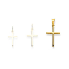 Kreuz Gelbgold Anhänger 18 Karat Gold-750, 21 x 13 mm
