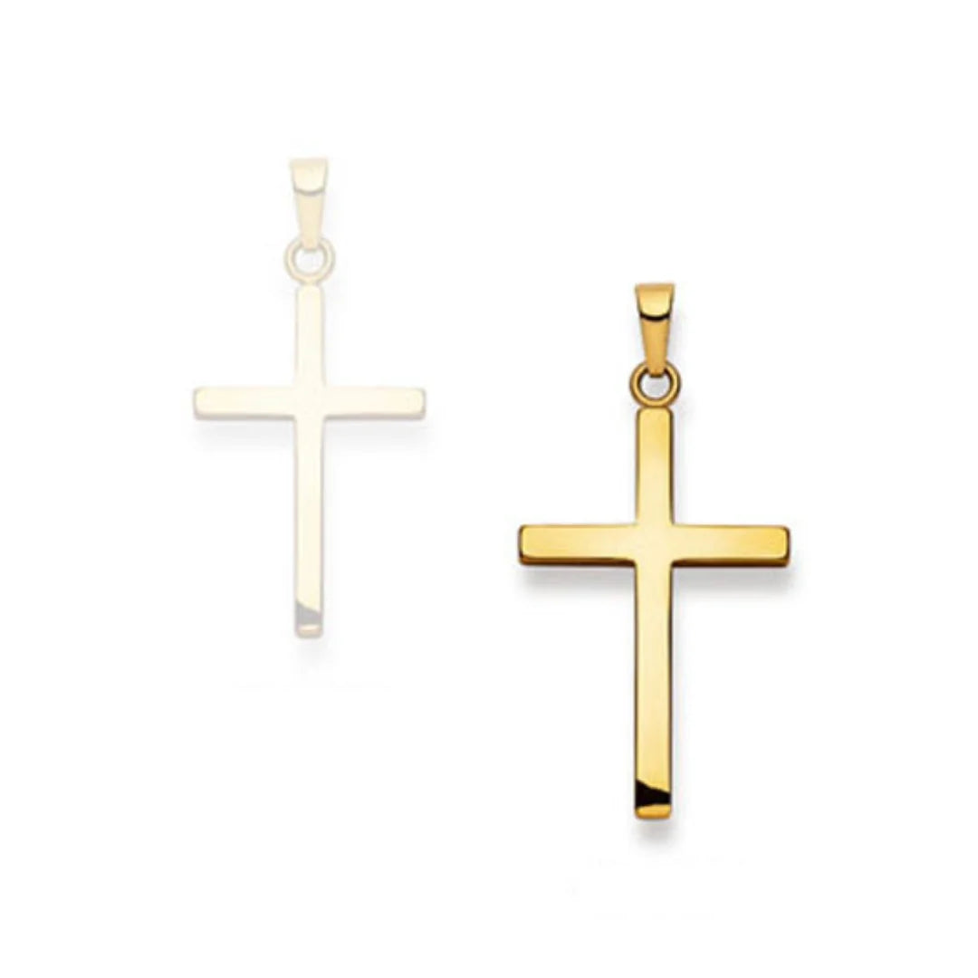 Kreuz Gelbgold Anhänger 18 Karat Gold-750, 28 x 19 x 3 mm