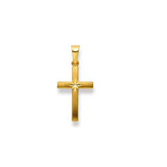 Kreuz Gelbgold Anhänger 18 Karat Gold-750, 18 x 12 mm