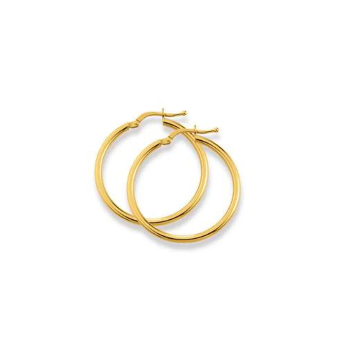 Kreolen 18 Karat Gelbgold-750, 29 x 2 mm