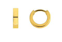 Boucles d'oreilles créoles en or jaune 18 carats 750 - 10 mm