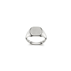 Plattenring Weissgold 750 matt/poliert
