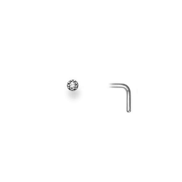 Nasenstecker mit Diamant in 750/18 Karat Weissgold 2.5 mm