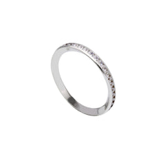 Bague mémoire en or 18 carats - 750 avec zircone