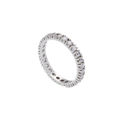 Bague mémoire en or 18 carats - 750 avec zircone