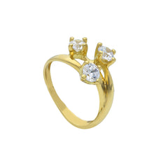 18 Karat Gold - 750 Ring mit Zirkonia Steinen