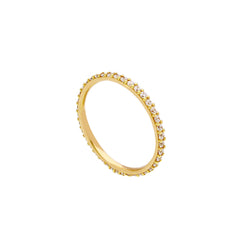 18 Karat Gold - 750 Memorie Ring mit Zirkonia
