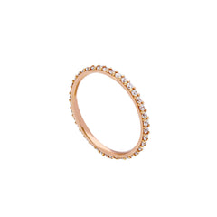 18 Karat Gold - 750 Memorie Ring mit Zirkonia