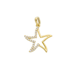 Pendentif étoile en or 18 carats - 750