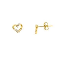 18 Karat Gold - 750 Herz Ohrstecker