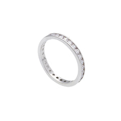 Bague mémoire en or 18 carats - 750 avec zircone