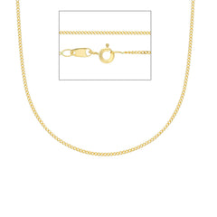 Chaîne gourmette en or jaune 18 carats - 45 cm