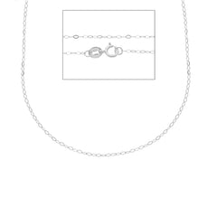 Damen Halskette 18 Karat Gold in Weissgold - MFG019BB