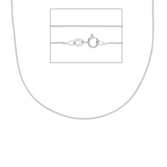 Damen Halskette aus 18 Karat Gold in Weissgold, ca. 1.3 Gramm - MSA020BB