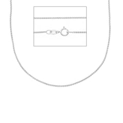 Damen Halskette aus 18 Karat Gold in Weissgold, ca. 2.60 Gramm - MSA025BB