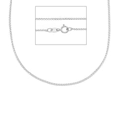Damen Halskette in 18 Karat Weissgold, ca. 1.55 Gr.  - MSS020BB