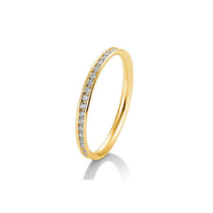 Breuning 18 Karat Gold Memoire Ring mit 26 Diamanten 0.26 ct. - 41/05644